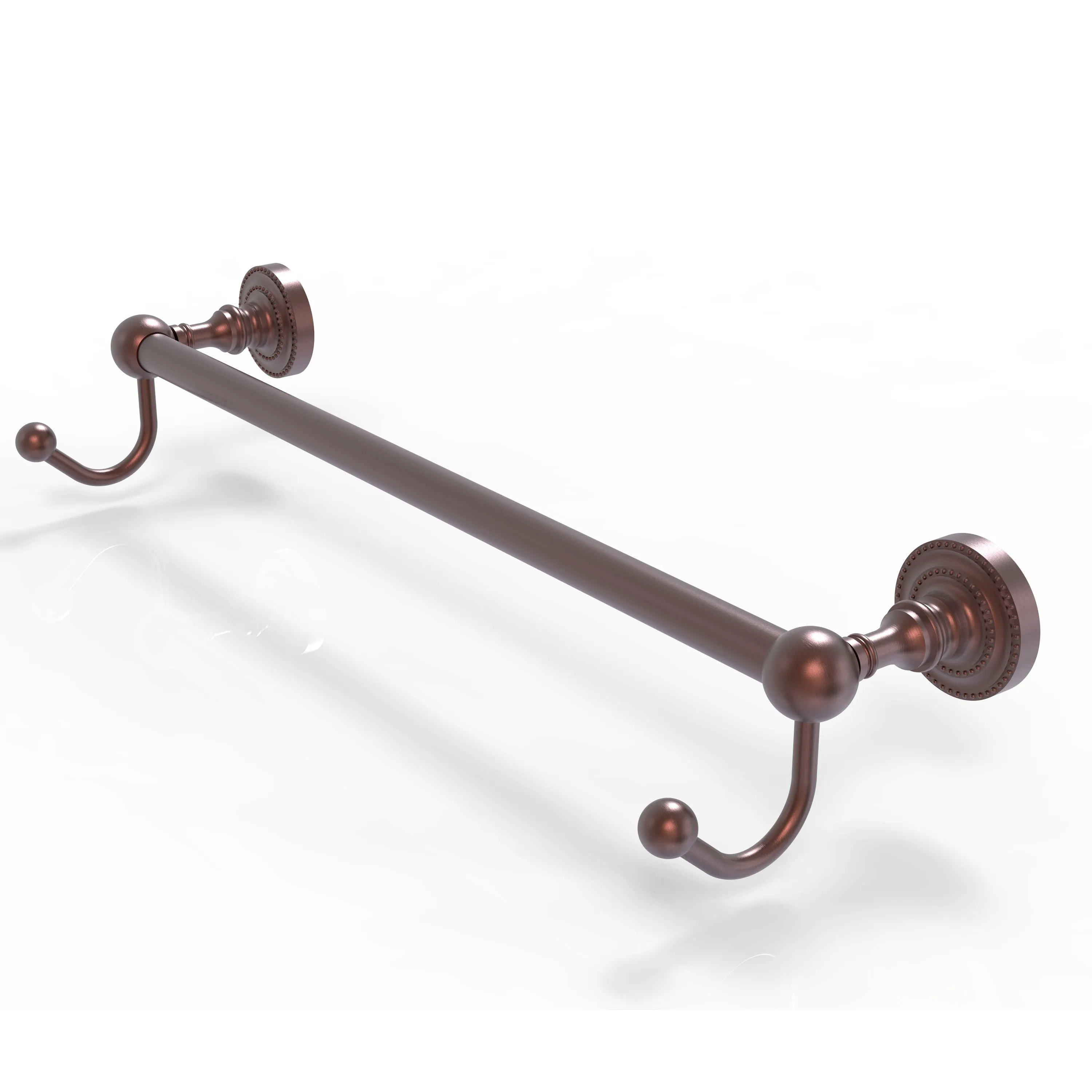 Allied Brass Dottingham Collection 36" Towel Bar with Integrated Hooks DT-41-36-HK-ABR