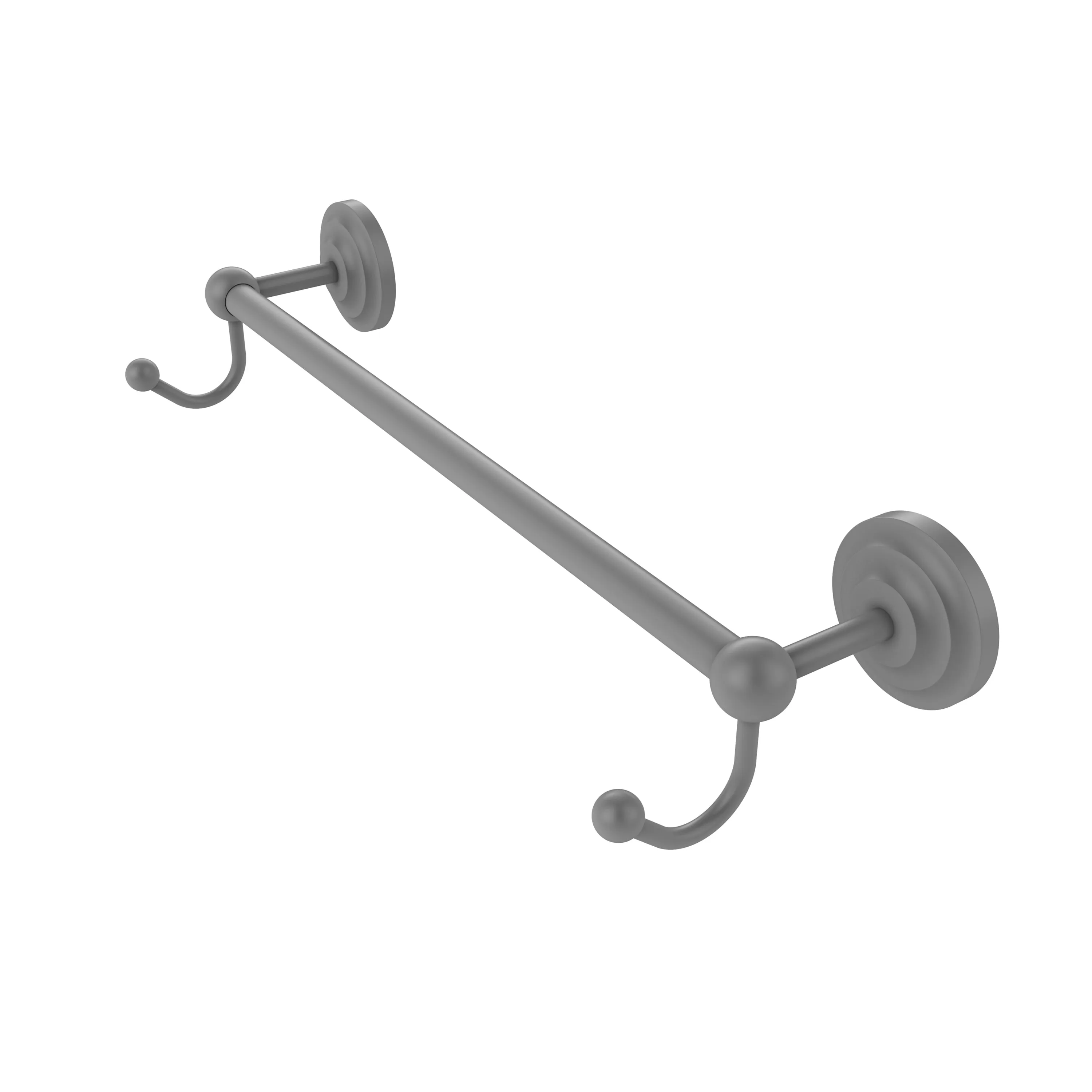 Allied Brass Prestige Que New Collection 24" Towel Bar with Integrated Hooks PQN-41-24-HK-ABR