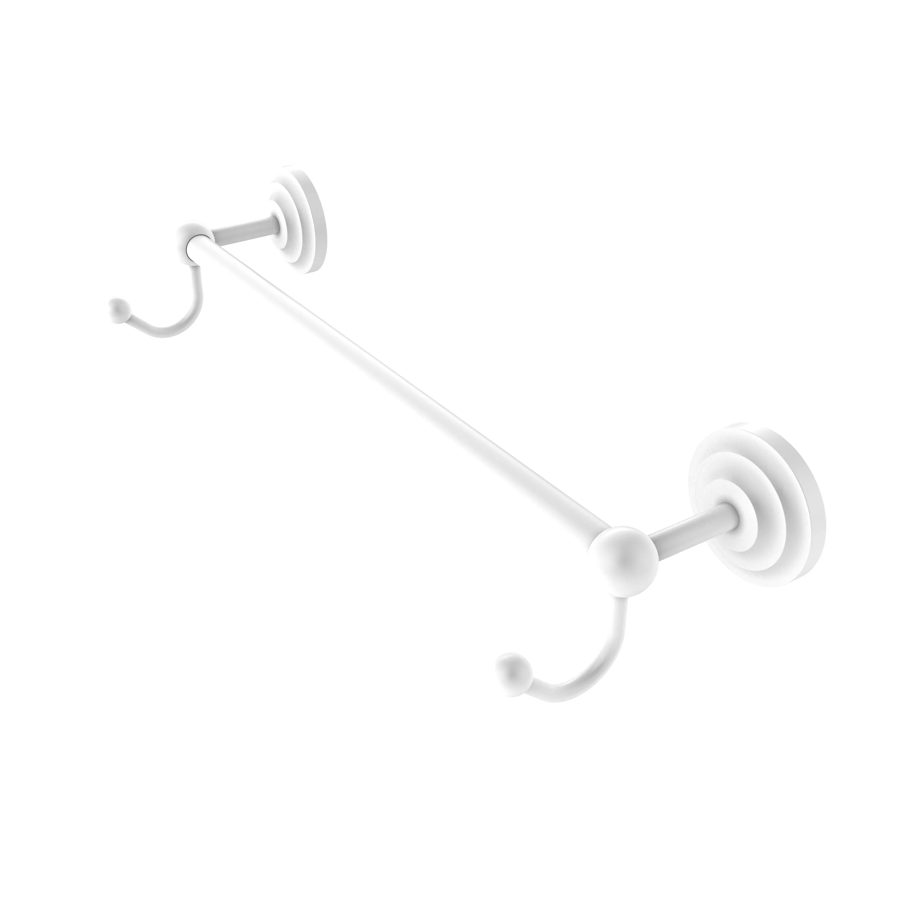 Allied Brass Prestige Que New Collection 24" Towel Bar with Integrated Hooks PQN-41-24-HK-ABR