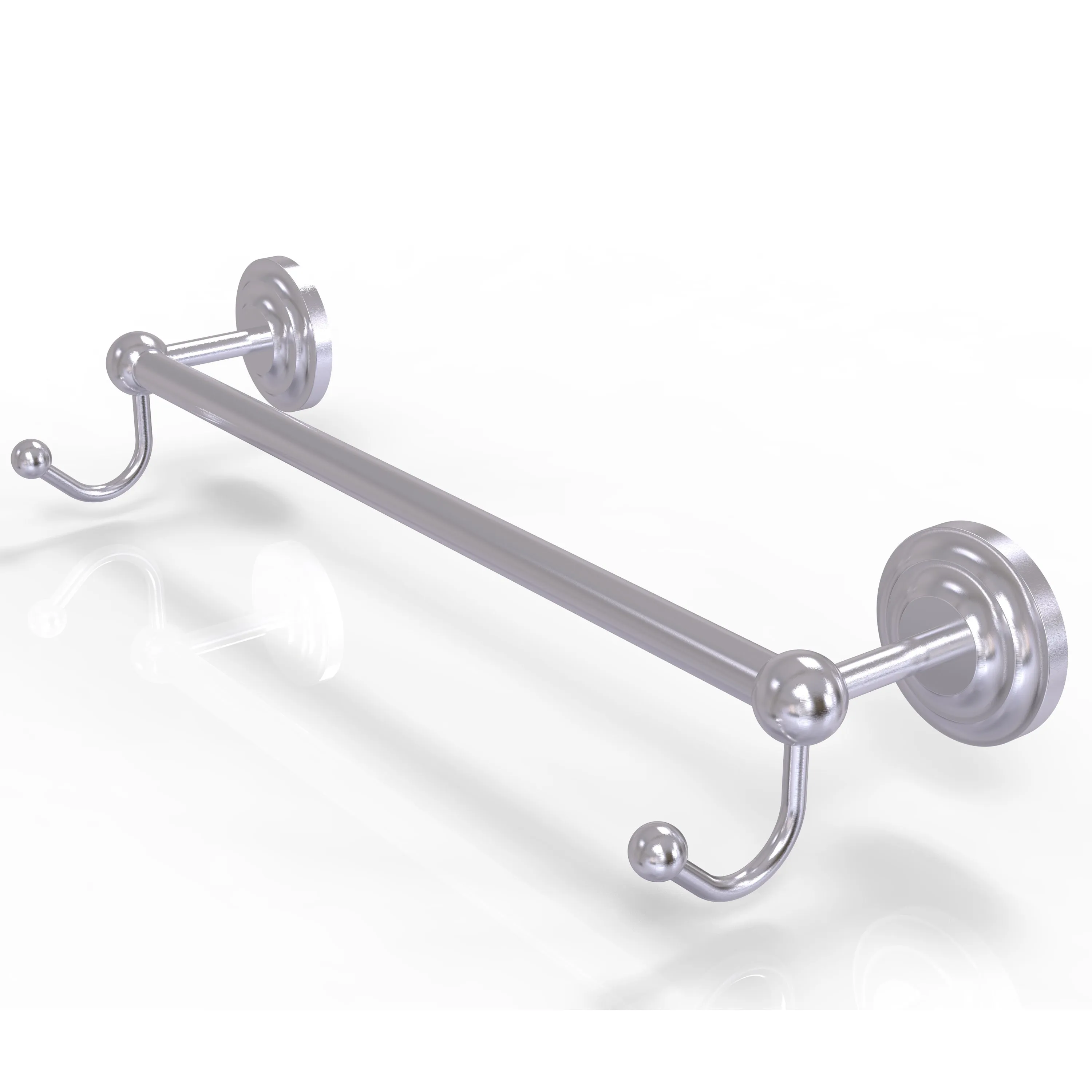 Allied Brass Prestige Que New Collection 24" Towel Bar with Integrated Hooks PQN-41-24-HK-ABR