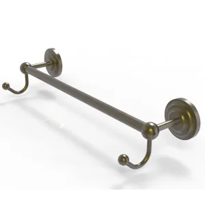 Allied Brass Prestige Que New Collection 24" Towel Bar with Integrated Hooks PQN-41-24-HK-ABR