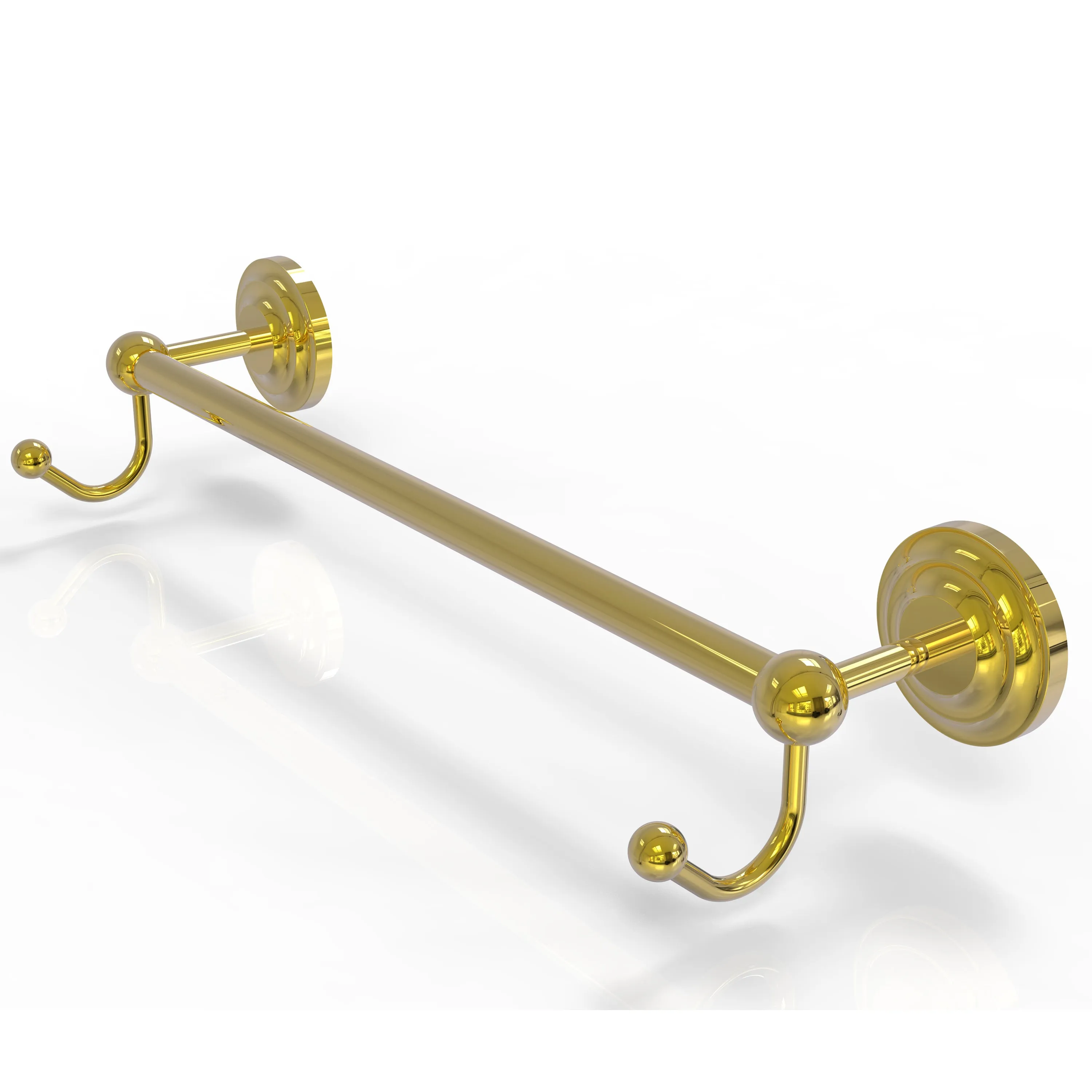 Allied Brass Prestige Que New Collection 24" Towel Bar with Integrated Hooks PQN-41-24-HK-ABR