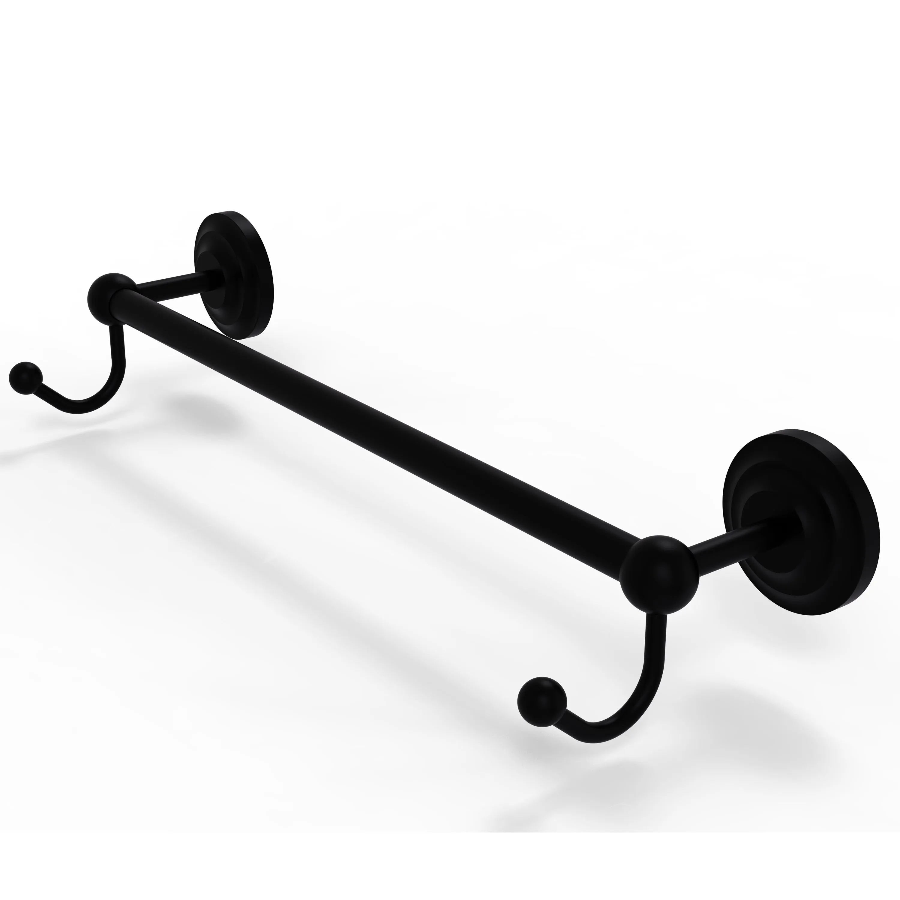 Allied Brass Prestige Que New Collection 24" Towel Bar with Integrated Hooks PQN-41-24-HK-ABR