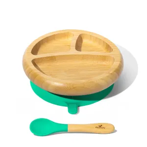 Avanchy Baby Bamboo Stay Put Suction Plate   Spoon