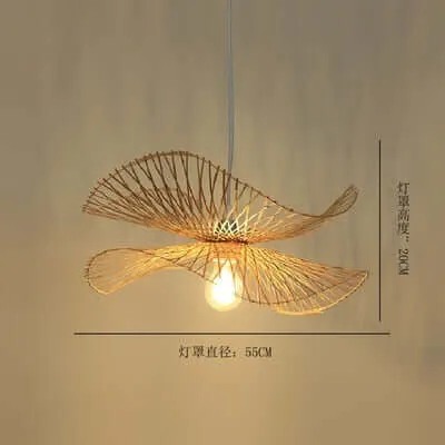 Bamboo Chandelier with Japanese Zen Art Style