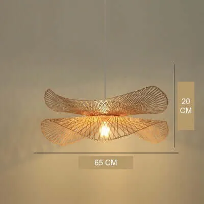 Bamboo Chandelier with Japanese Zen Art Style