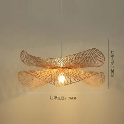 Bamboo Chandelier with Japanese Zen Art Style