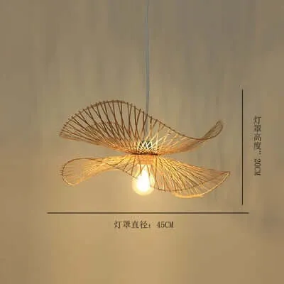 Bamboo Chandelier with Japanese Zen Art Style
