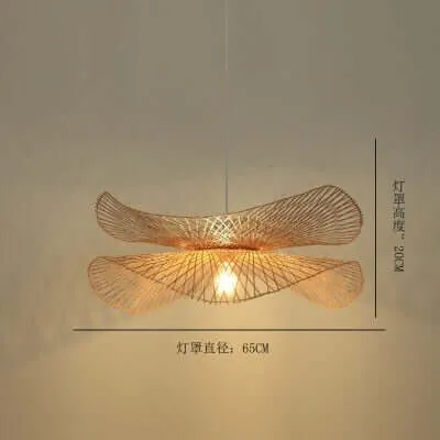Bamboo Chandelier with Japanese Zen Art Style