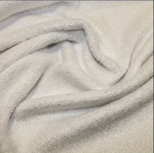 Bamboo Towelling - White - Sold by Half Metre