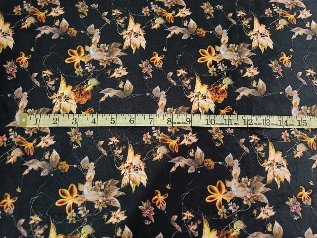 High Quality Italian printed Velvet Fabric 56" wide. available in five prints