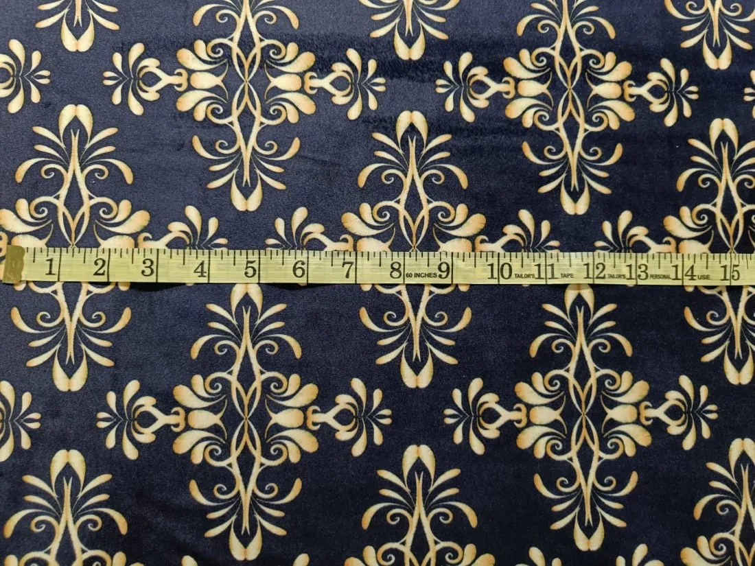 High Quality Italian printed Velvet Fabric 56" wide. available in five prints