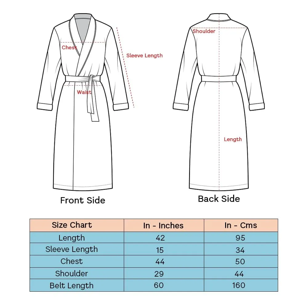 Kuber Industries Bathrobe for Women Micro Terry Cotton Towel Robe | Soft and Easy to Absorb & Dry| Unisex Bathrobe (Red) (Pack Of 2)