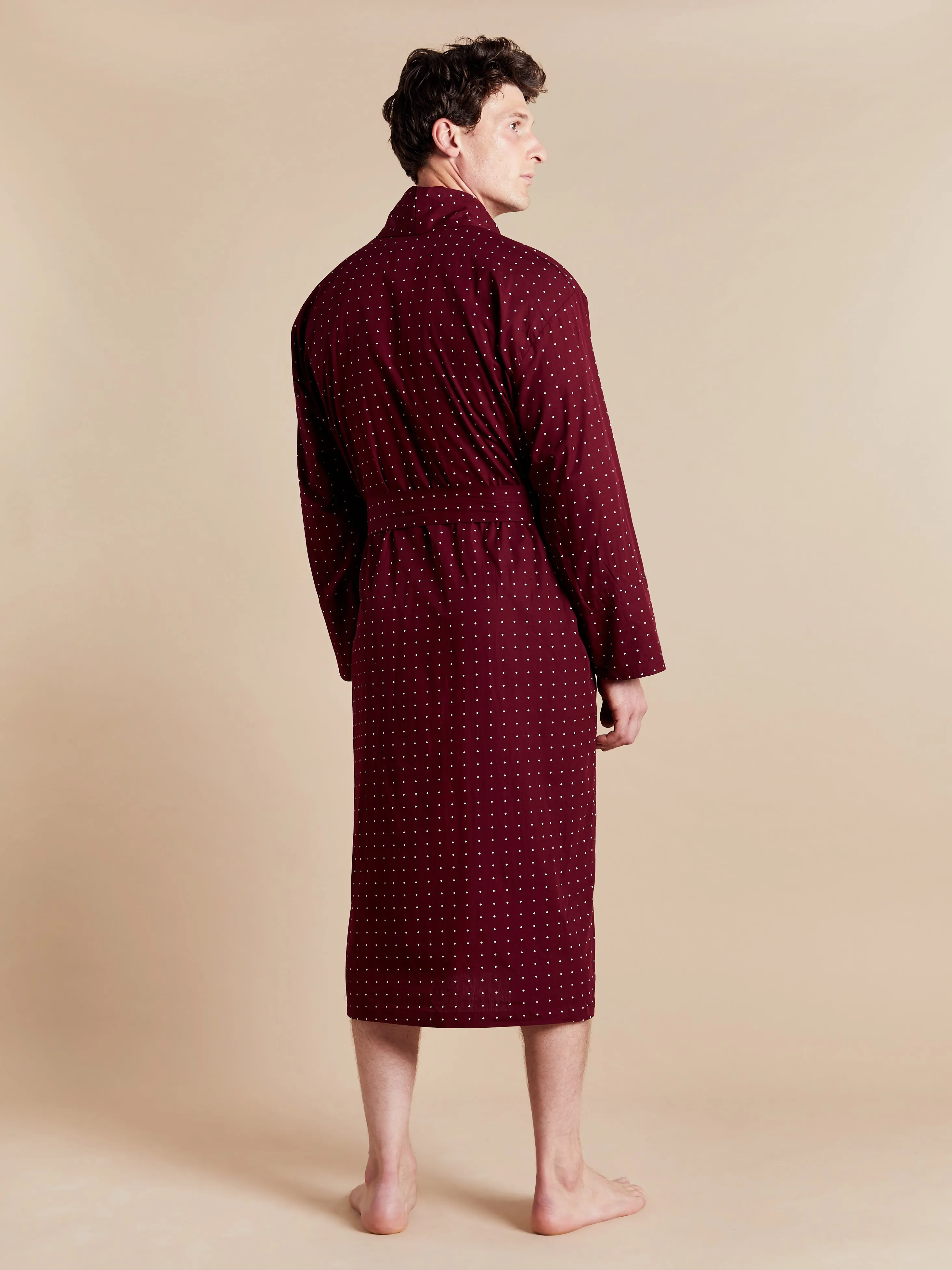 Lightweight Men's Dressing Gown - Tosca Red