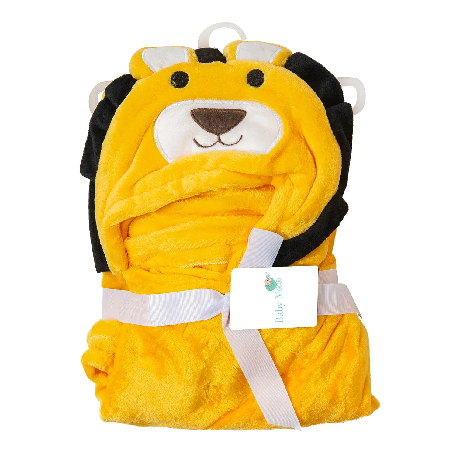 Lion Soft Cozy Hooded Blanket Yellow