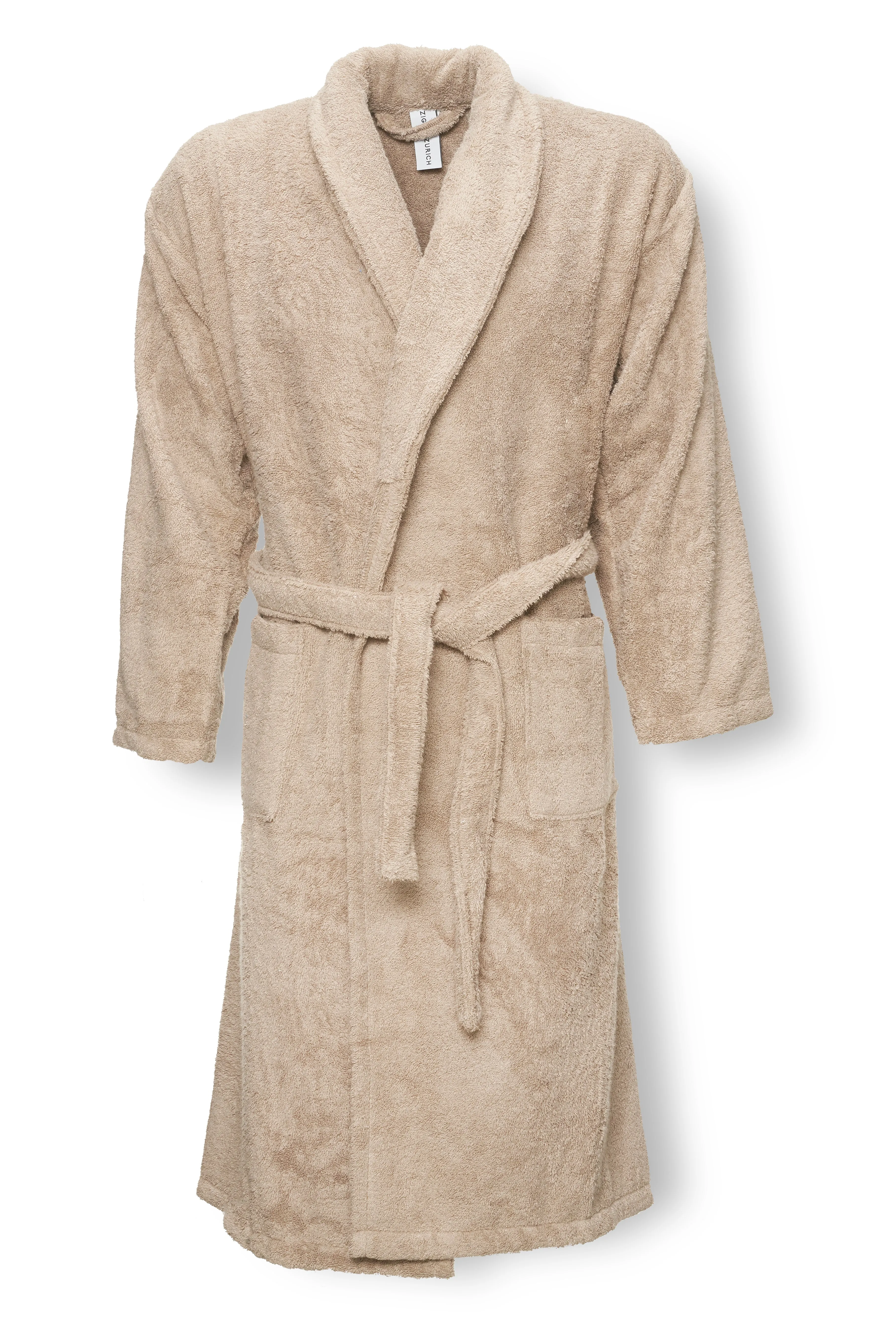 Luxury Cotton Bathrobe "Terry" in Taupe Color