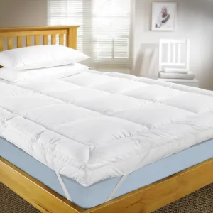 Microfiber Mattress Padding/Topper White (36" X 72" / 3 X 6 Feet)
