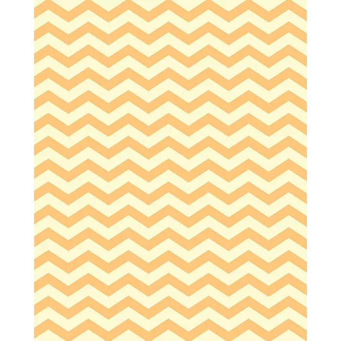 Peach Yellow Chevron Printed Backdrop