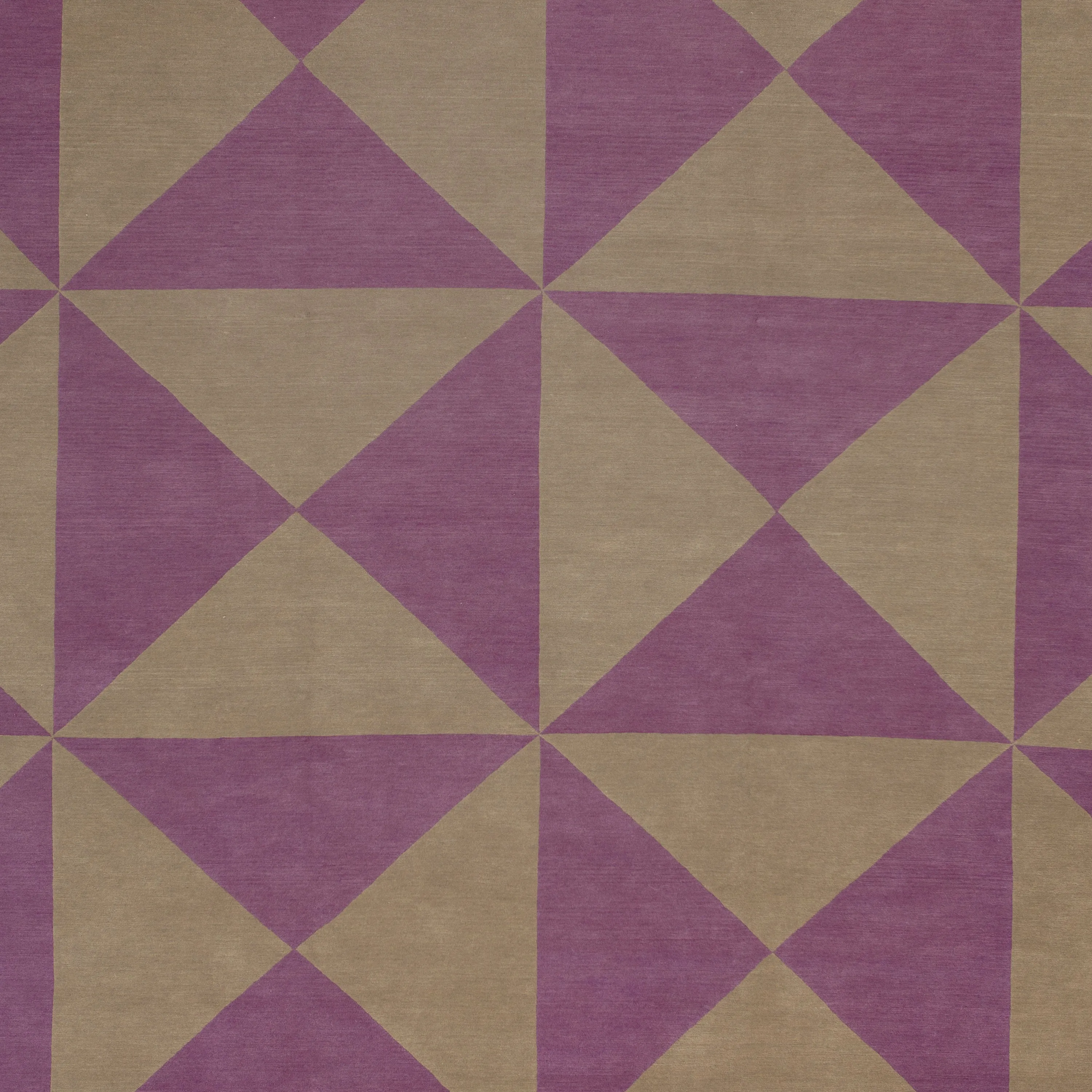 Purple Contemporary Tibetan Wool Rug - 9' x 12'