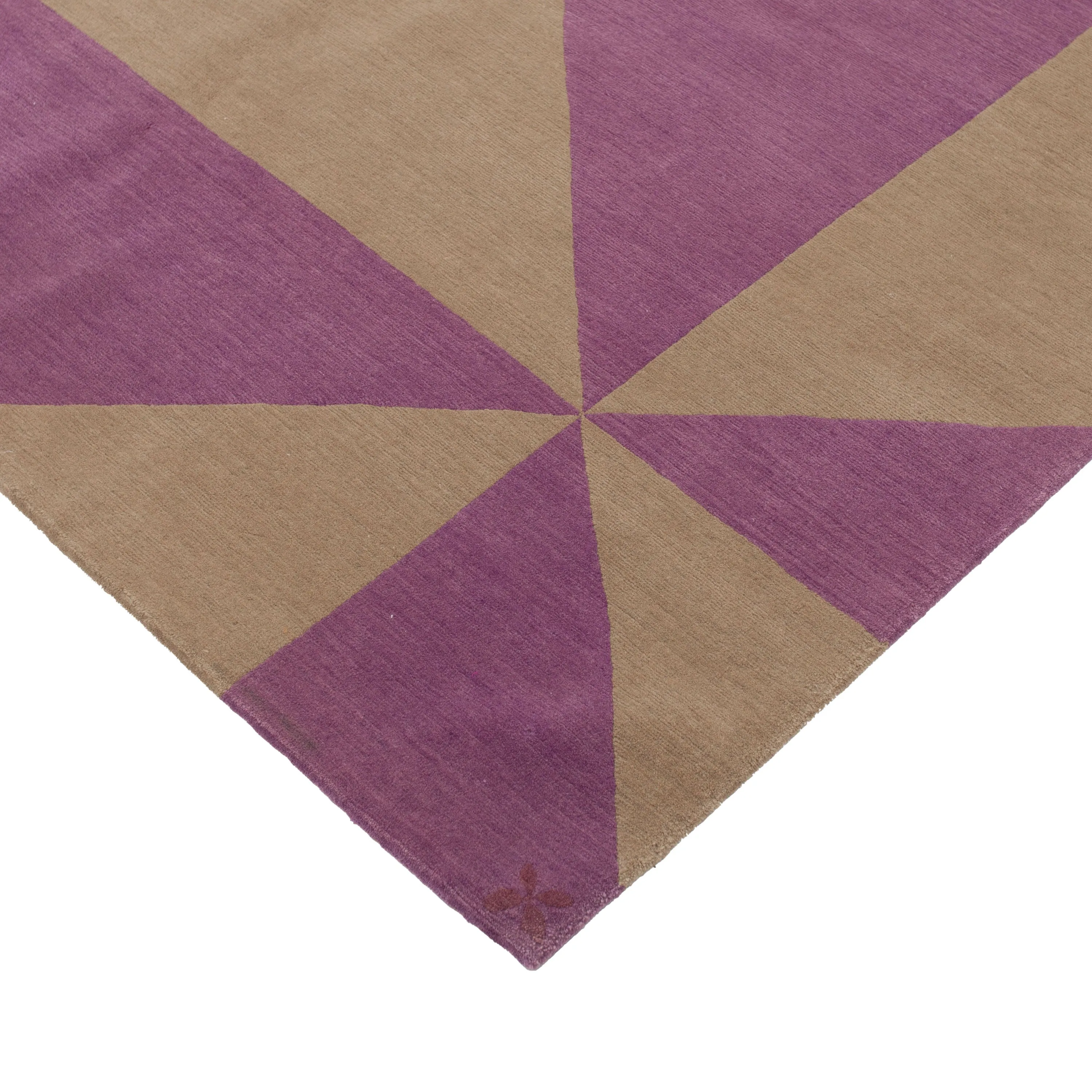 Purple Contemporary Tibetan Wool Rug - 9' x 12'