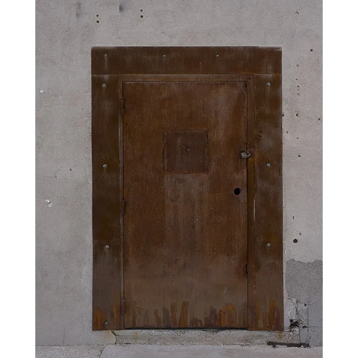 Rusted Access Door Printed Backdrop