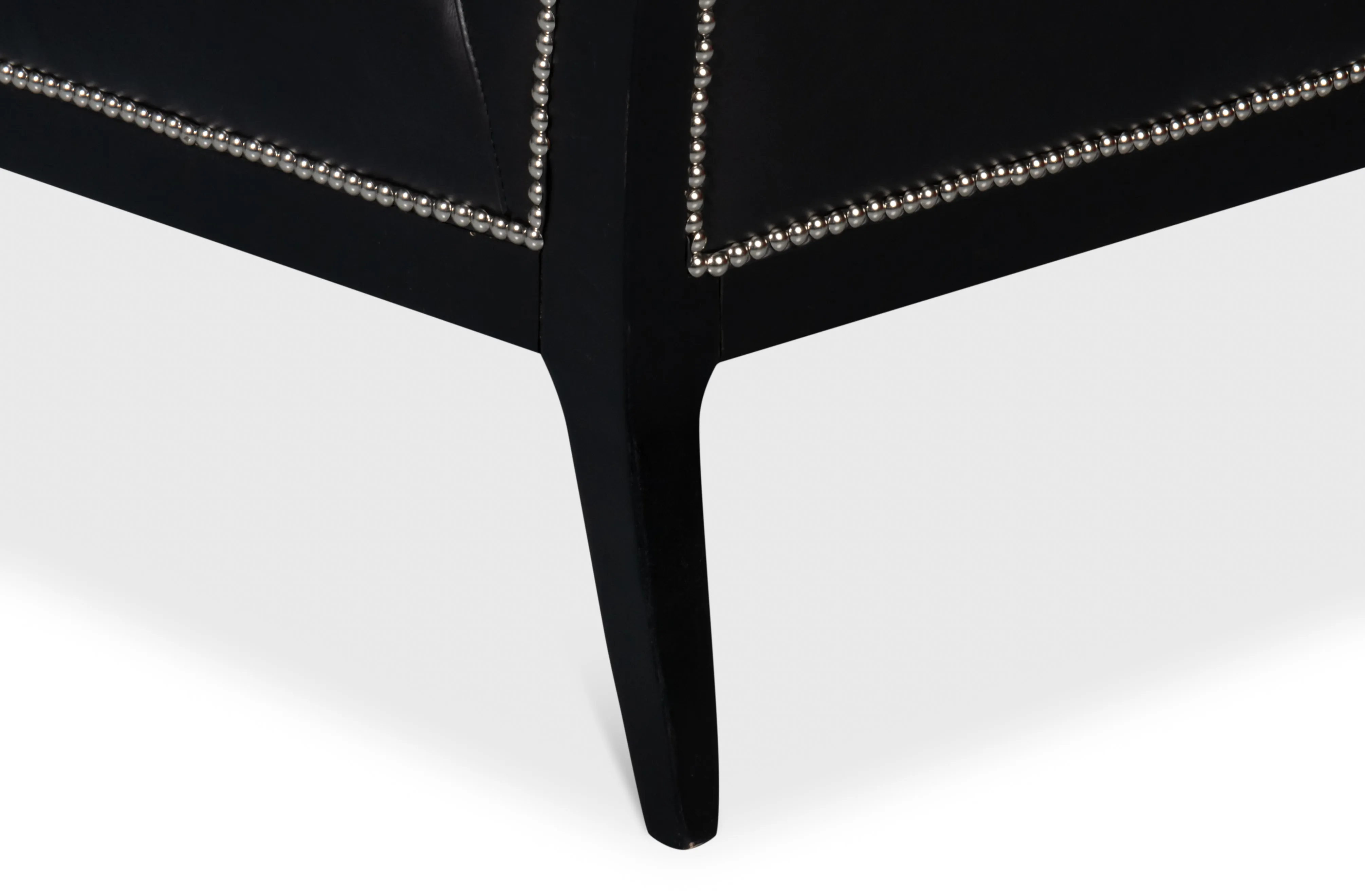 Sarreid - Agave Slipper Chair Distilled Lthr  Blk - Black - Contemporary