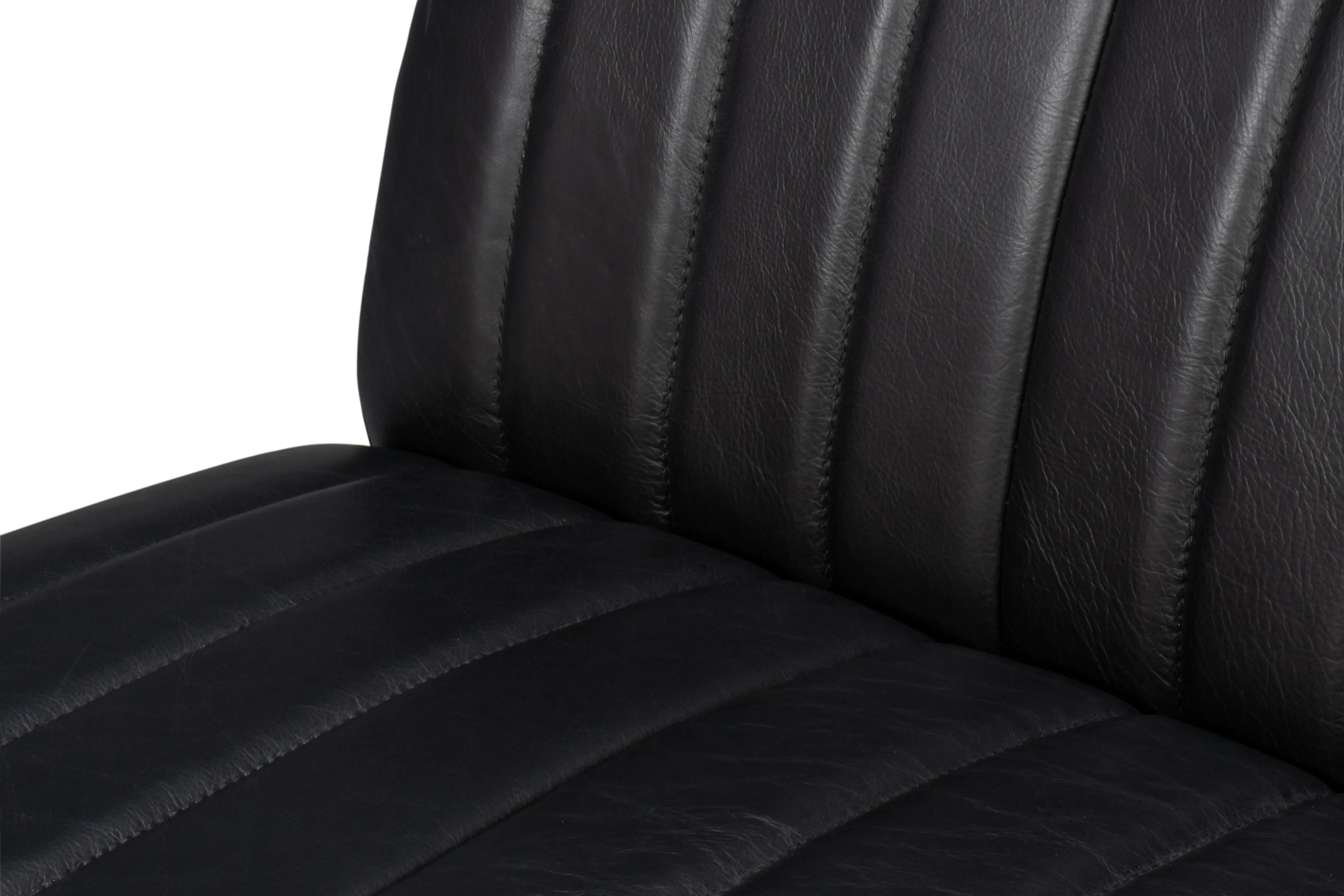 Sarreid - Agave Slipper Chair Distilled Lthr  Blk - Black - Contemporary