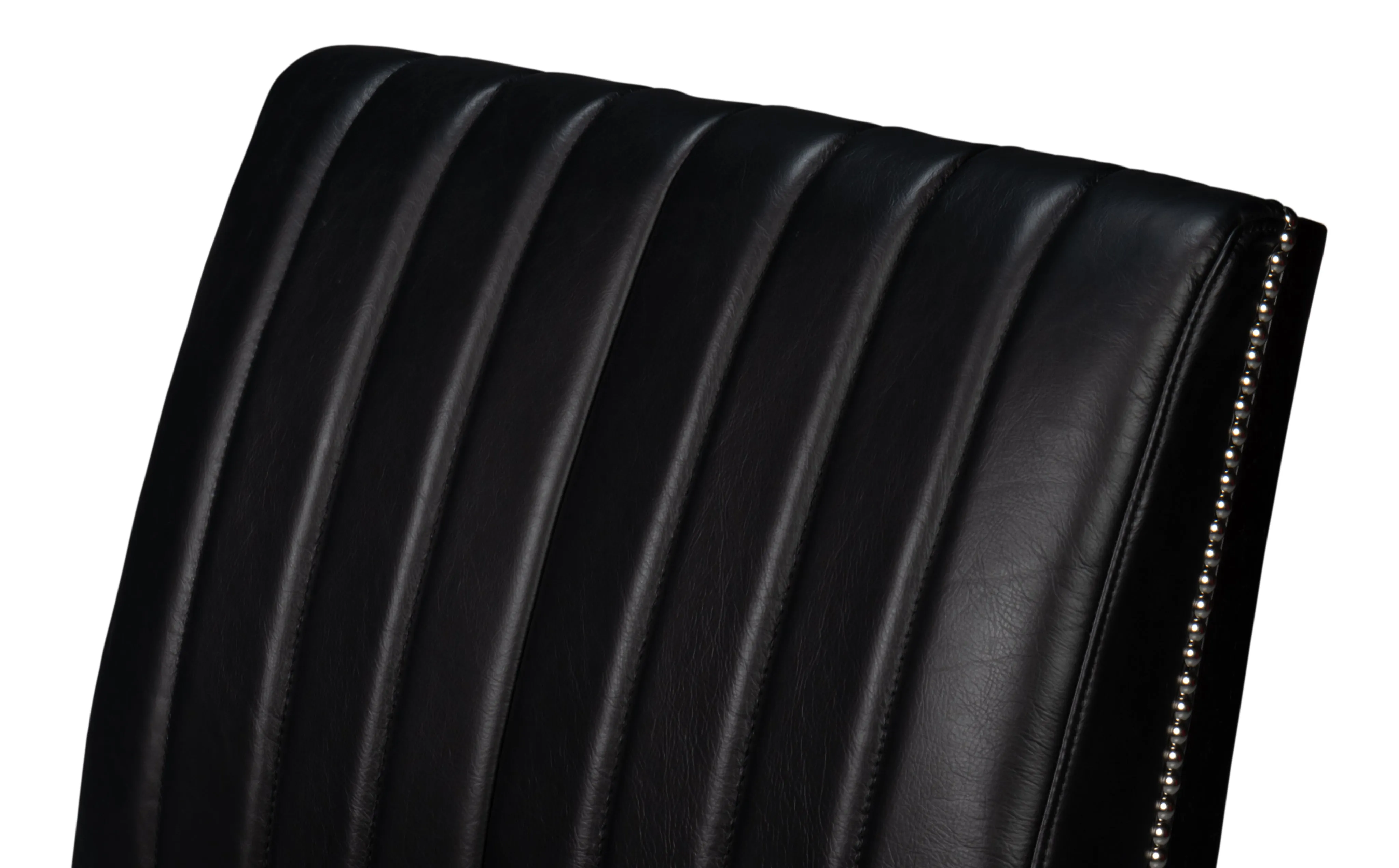 Sarreid - Agave Slipper Chair Distilled Lthr  Blk - Black - Contemporary