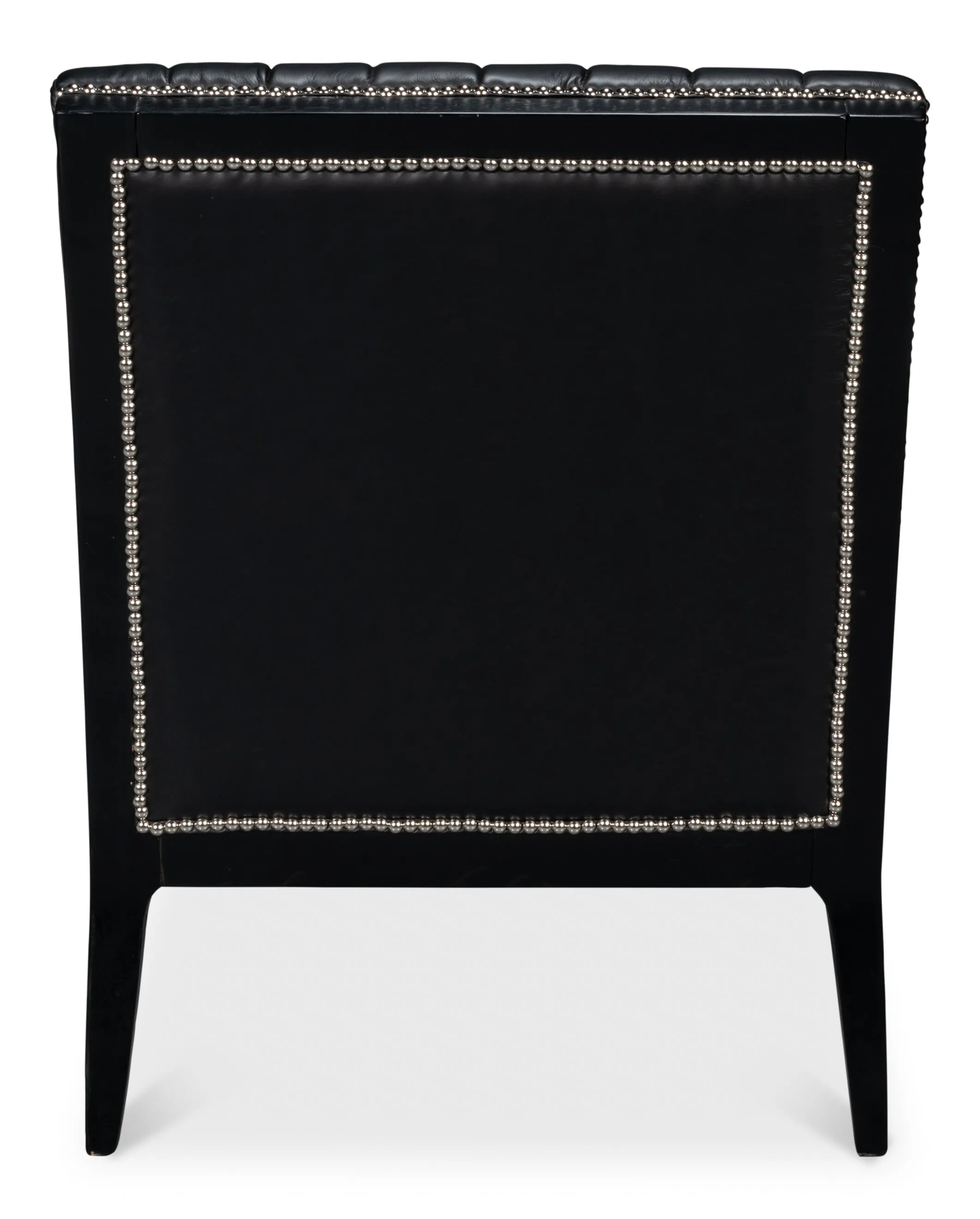 Sarreid - Agave Slipper Chair Distilled Lthr  Blk - Black - Contemporary