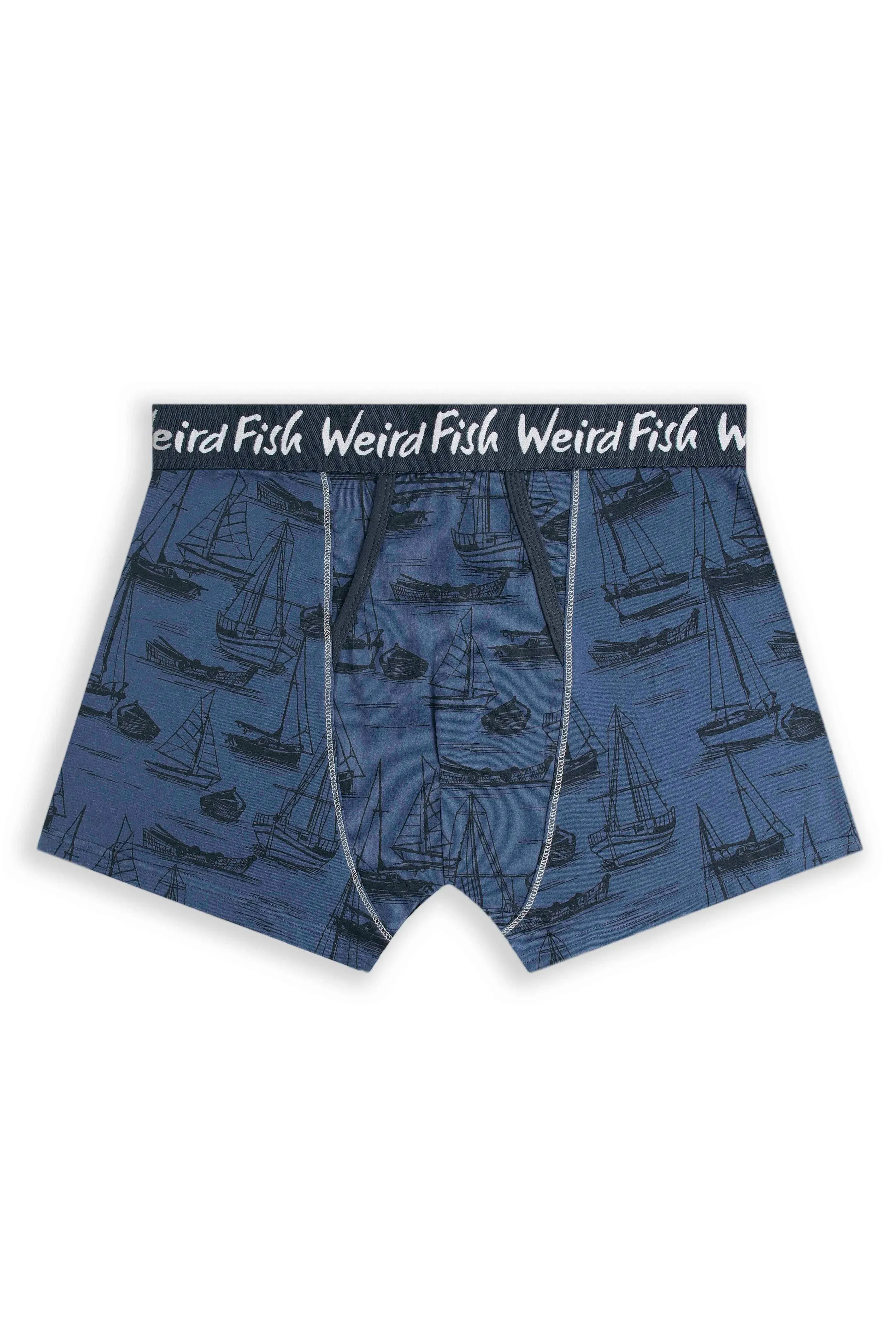 Weird Fish M Blue Ashridge Boxer Shorts (Pack of 3)