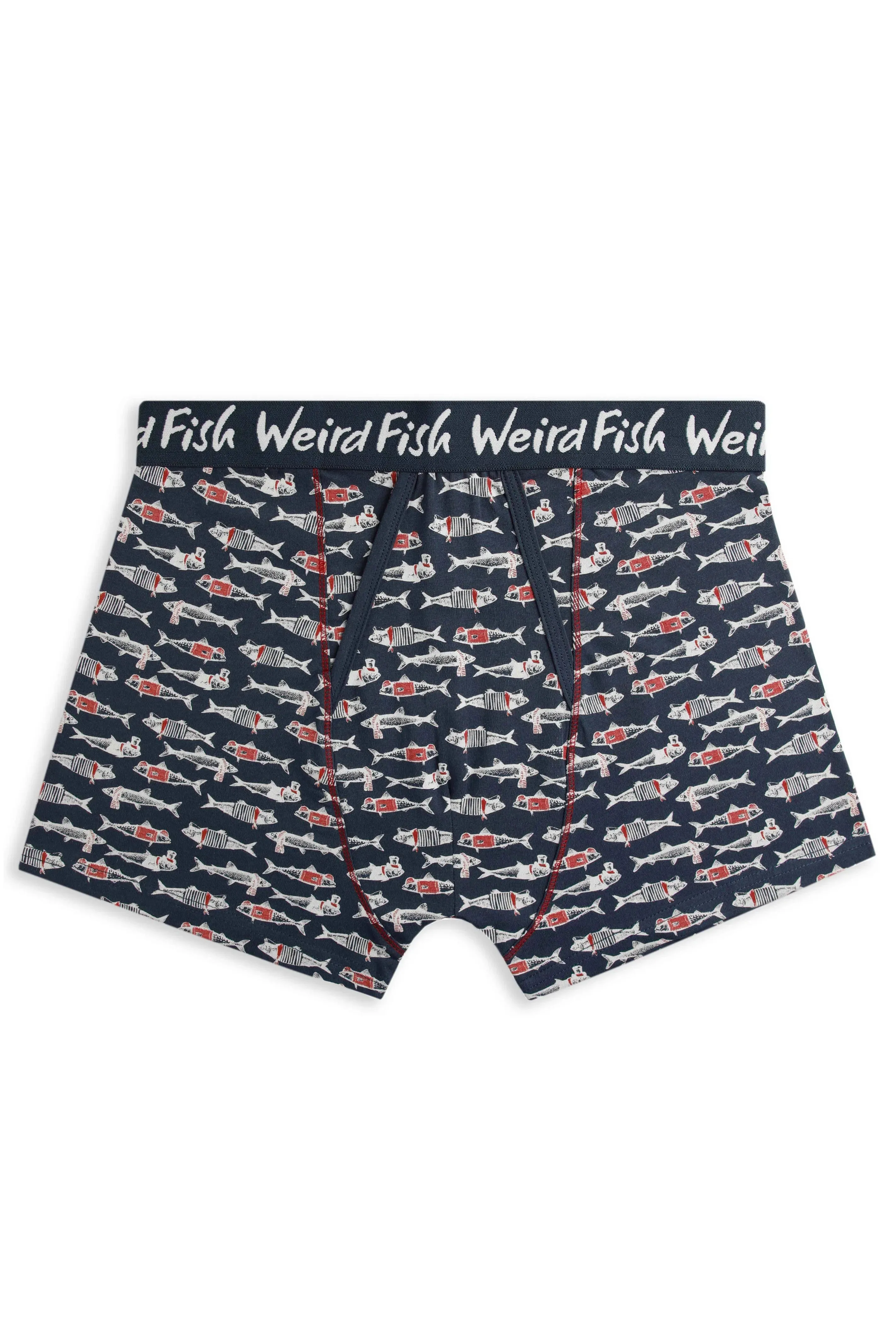 Weird Fish M Grey Ashridge Boxer Shorts (Pack of 3)