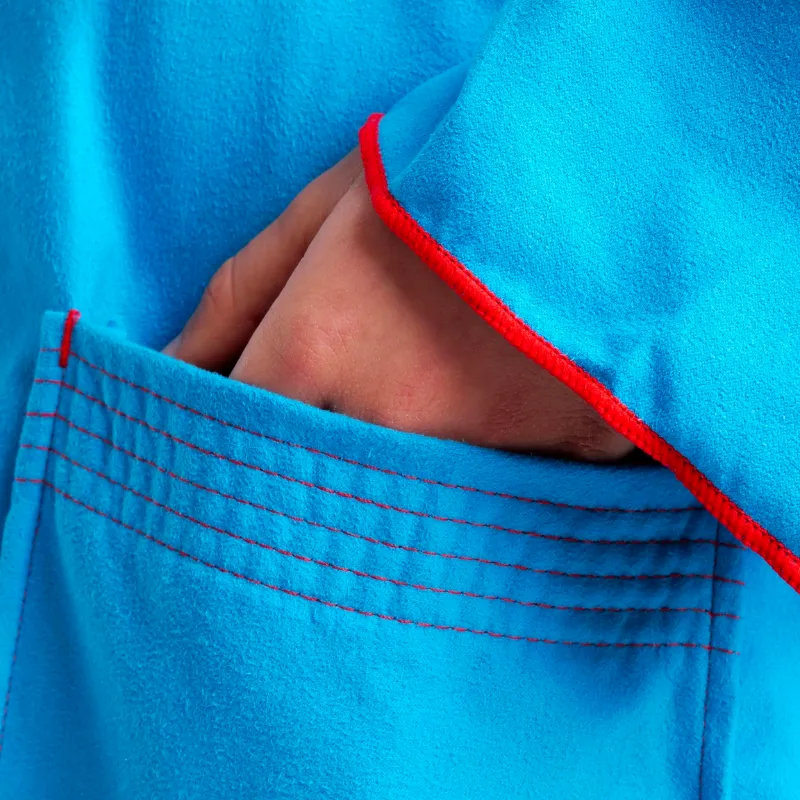 ZEAL PLUS JUNIOR BATHROBE - BLUE/RED